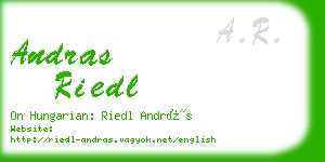 andras riedl business card